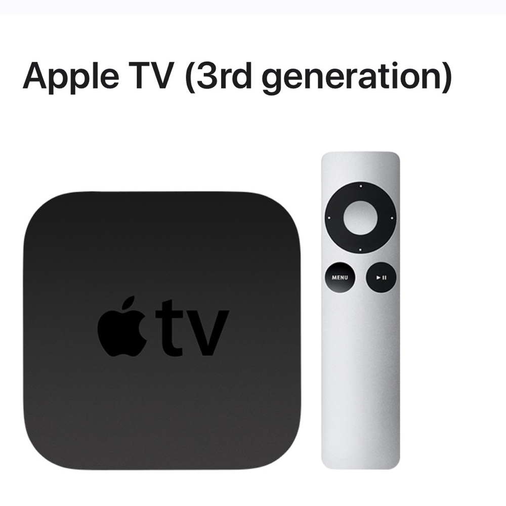 Apple TV 3rd Generation - Black and Silver